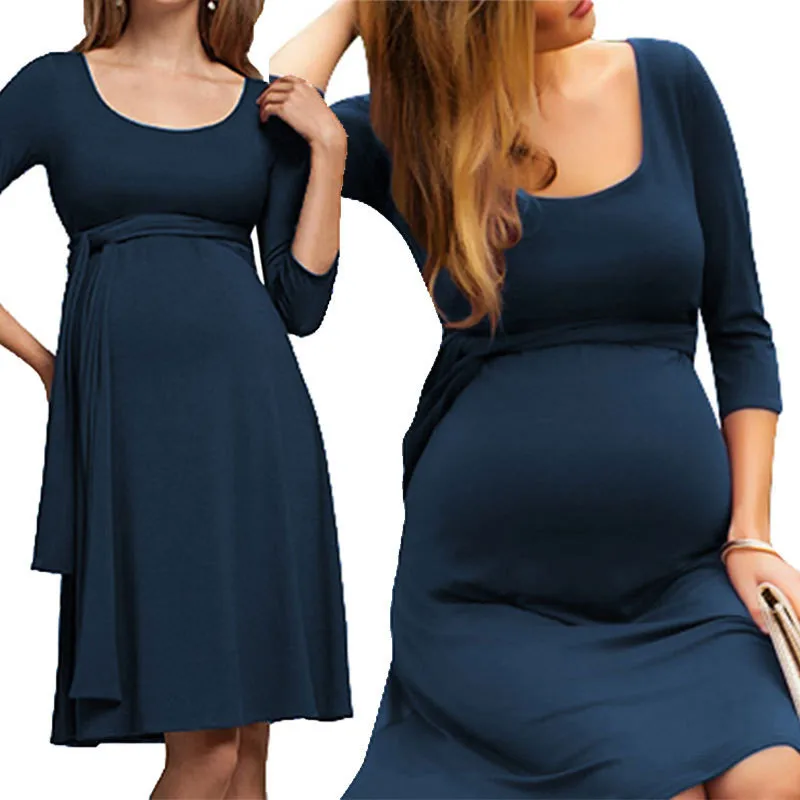 

Nursing Breastfeeding Dress for Pregnant Women Maternity Dress Clothes Summer Pregnancy Clothes Cotton Pregnancy Dresses H0057