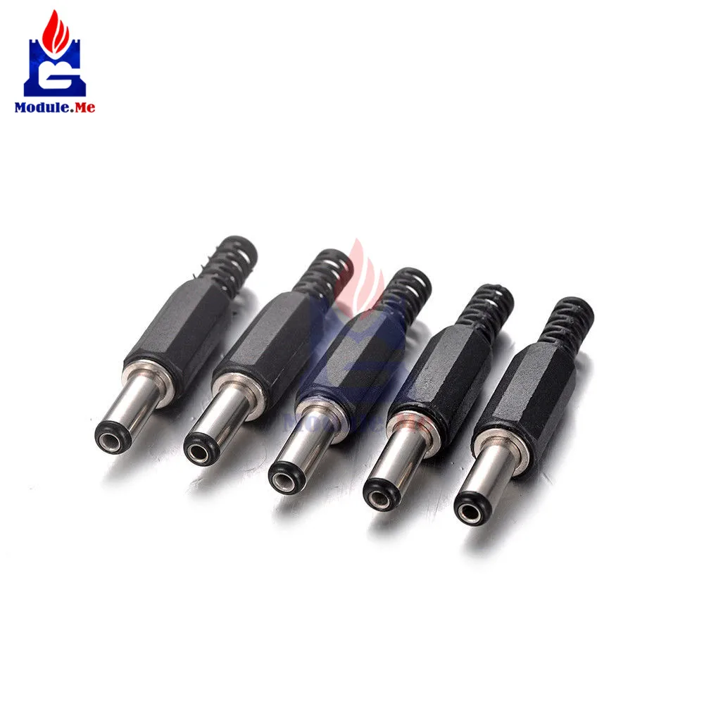

10PCS/Lot Black Plastic Cover 2.1x5.5mm Male DC Power Plug Jack Connector