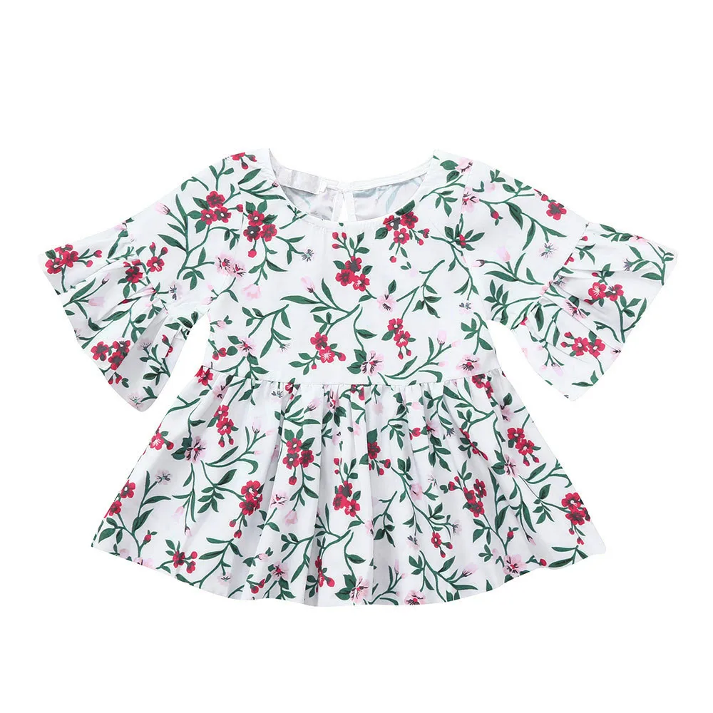 ARLONEET Baby Girl Tops Cotton Girl Floral Print T shirt Half Sleeve