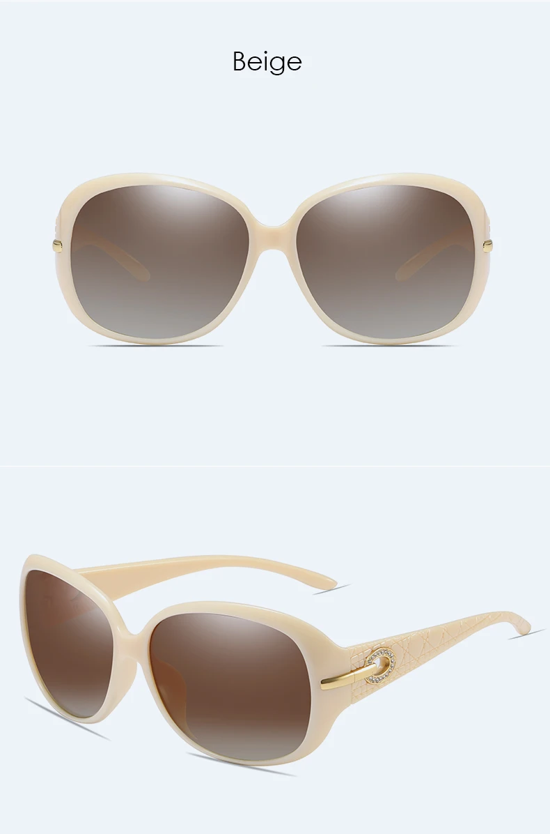 Женские поляризованные солнцезащитные очки классические модные алмазные инкрустированные солнцезащитные очки для вождения