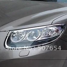 Выше Star ABS с chrome 2 шт. фары крышка/Передняя крышка лампы/фар Накладка для Hyundai Santafe 2010