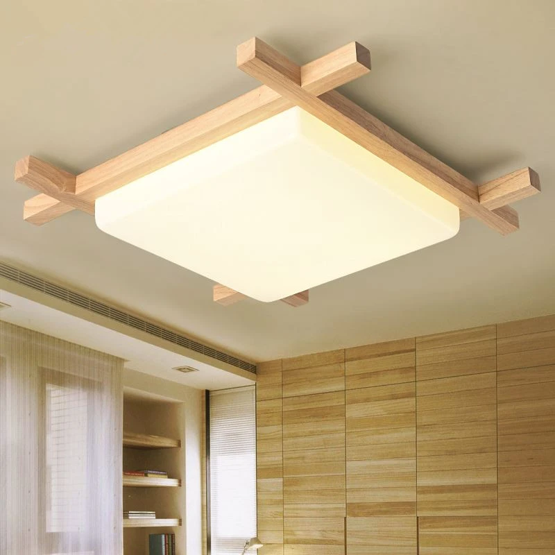 wooden ceiling light design