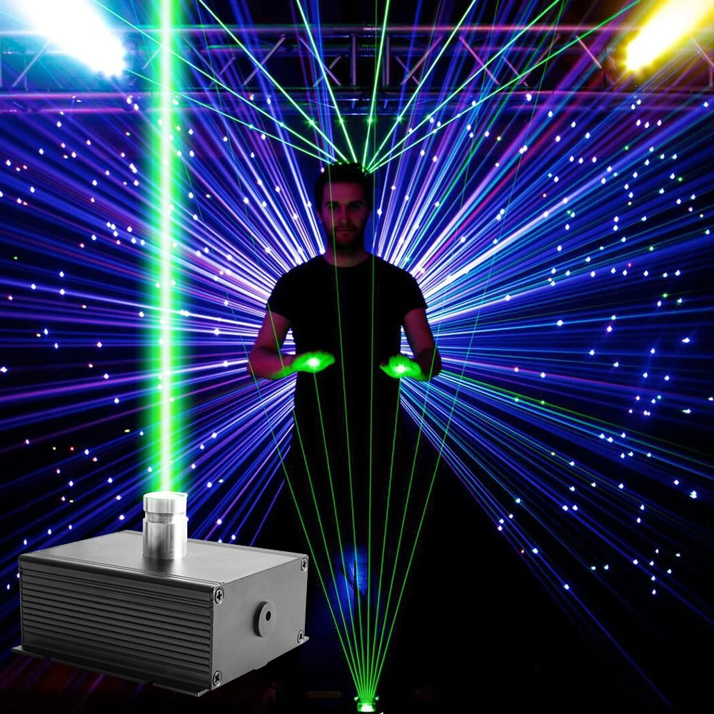 Комбинации лазерных лучей Laser Stage DJ Music Show Управление педалями Освещение сцены Красный