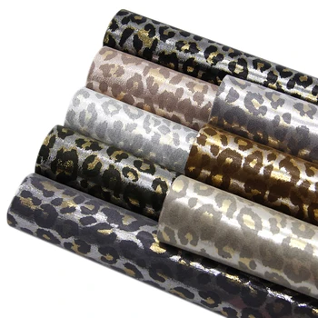 

David accessories 20*34cm Leopard Faux Synthetic Leather Fabric, DIY Hair Bows Accessories Handmade Bags Crafts,1Yc6710