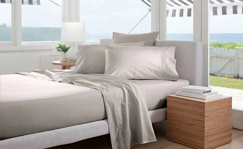 Комплект постельного белья из египетского хлопка 1600 TC Switzerland King size 2,1 m белый бежевый цвет N шт. Комплект простыней на заказ