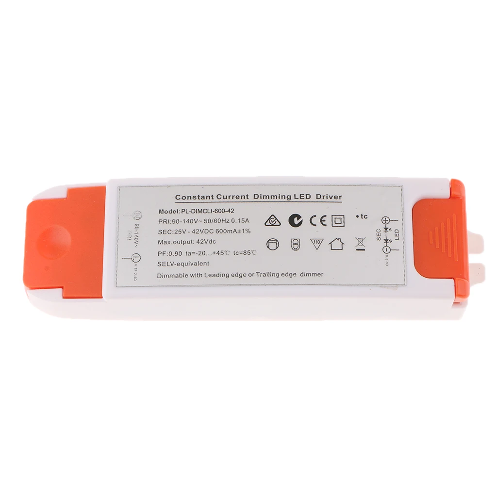 Good Quality SCR Dimmable DC25-42V 600mA Constant Current Power Supply Driver Led Light Waterproof LED Power Supply