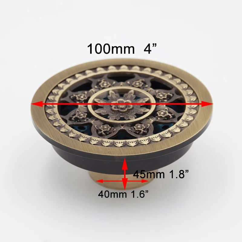 JIENI напольные стоки античная латунь душ Трап дезодорант для ванной комнаты евро 10 см квадратный напольный сливной фильтр крышка Решетка отходов - Цвет: N