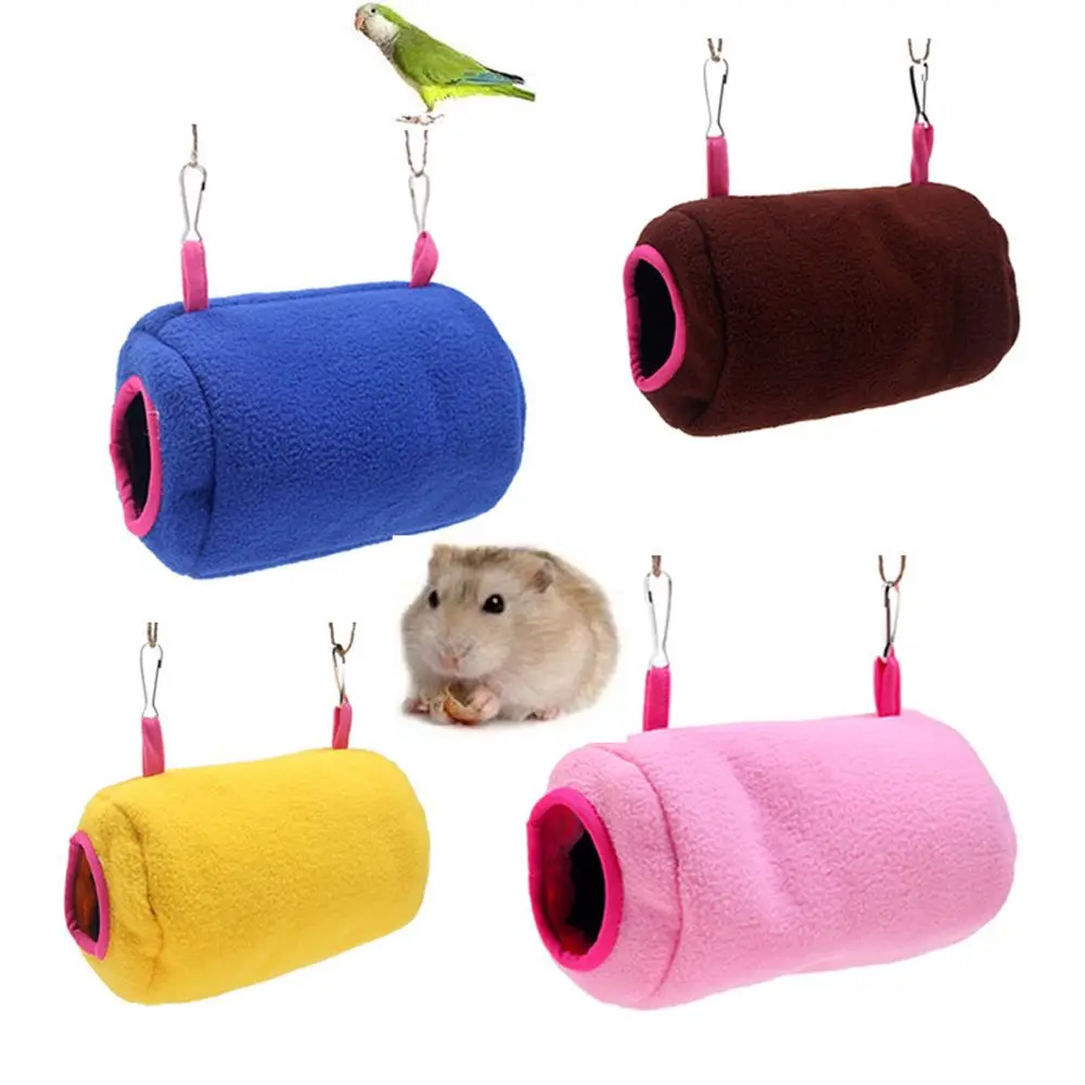 

Small Animals Hanging Bed Toy Parrot Squirrel Warm Tunnel Hammock House Swing Nest Shed Rat Hamster Cage Bed House
