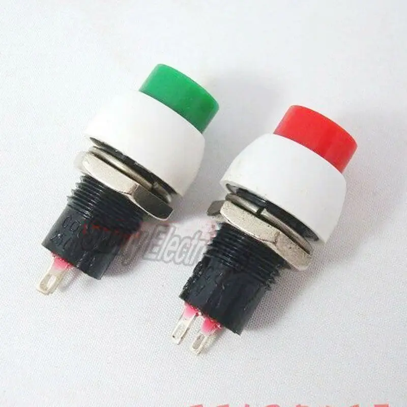 High quality Pack of 2 Red Green Latching OFF ON N / O Push Button