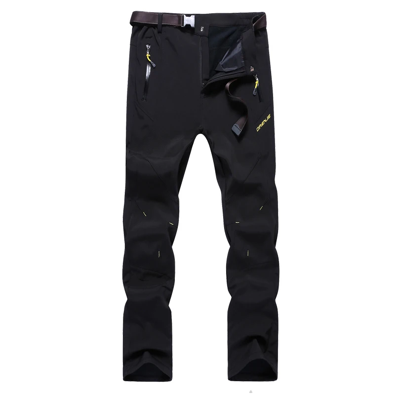 black Большие размеры L~ 5XL мужские зимние брюки - Цвет: black