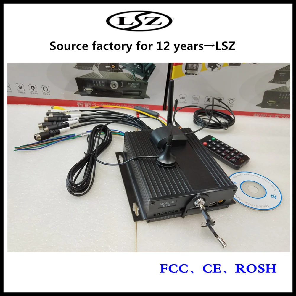 Factory direct selling remote monitoring MDVR 4CH dual SD card 3G GPS WiFi vehicle DVR 1080P 2 million pixels | Безопасность и