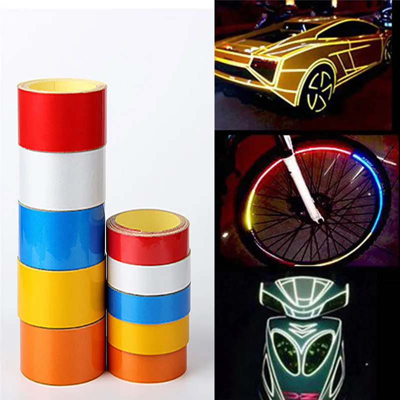 

1CM*5M DIY Reflective Sticker Automobile Luminous Strip Car & Motorcycle Decoration Decals Vinyl Sticker Free Shipping