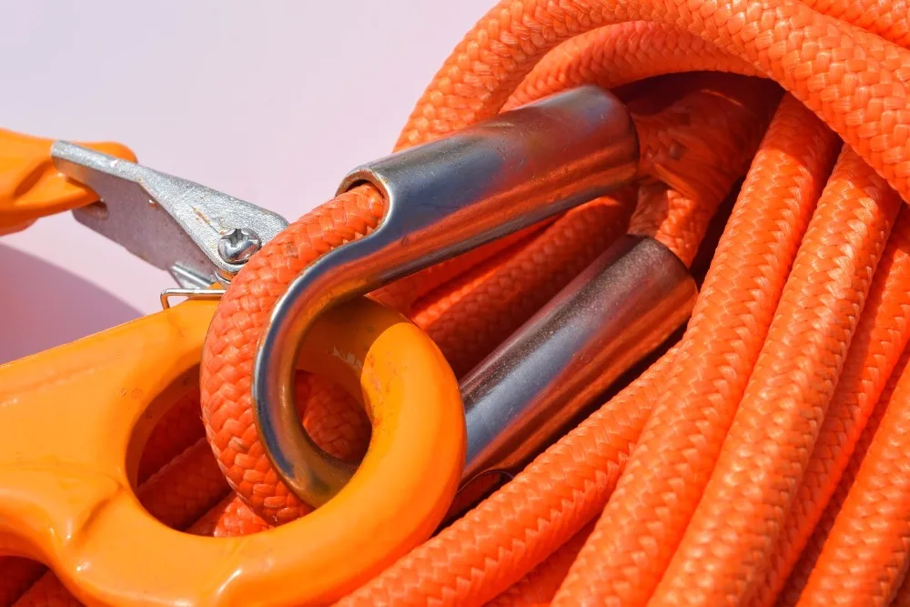 البرتقال 12 ملليمتر * 30 متر 4x4 مزدوجة braied الاصطناعية ونش حبل ، حبل الاصطناعية ، قارب ونش كابل