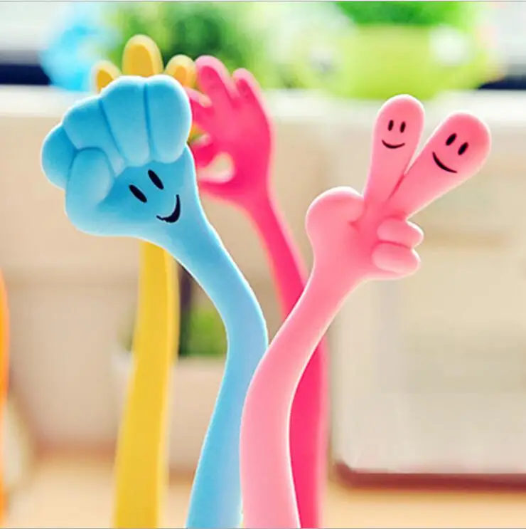 

LolliZ 6Pcs/lot Cute Crooked Hand Face Ballpoint Pen Kawaii Stationery Cartoon Ballpen School Office Supplies