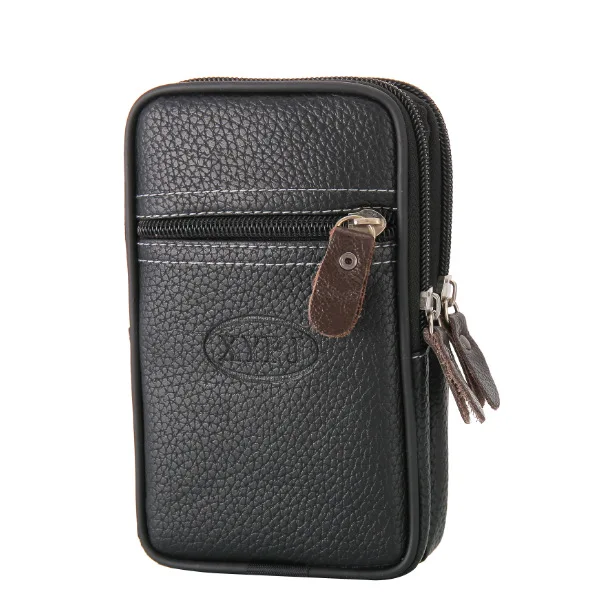 Для мужчин поясная сумка мешок мобильного телефона чёрный; коричневый на молнии портмоне бирж короткие карманы Сумки Повседневное Сумки