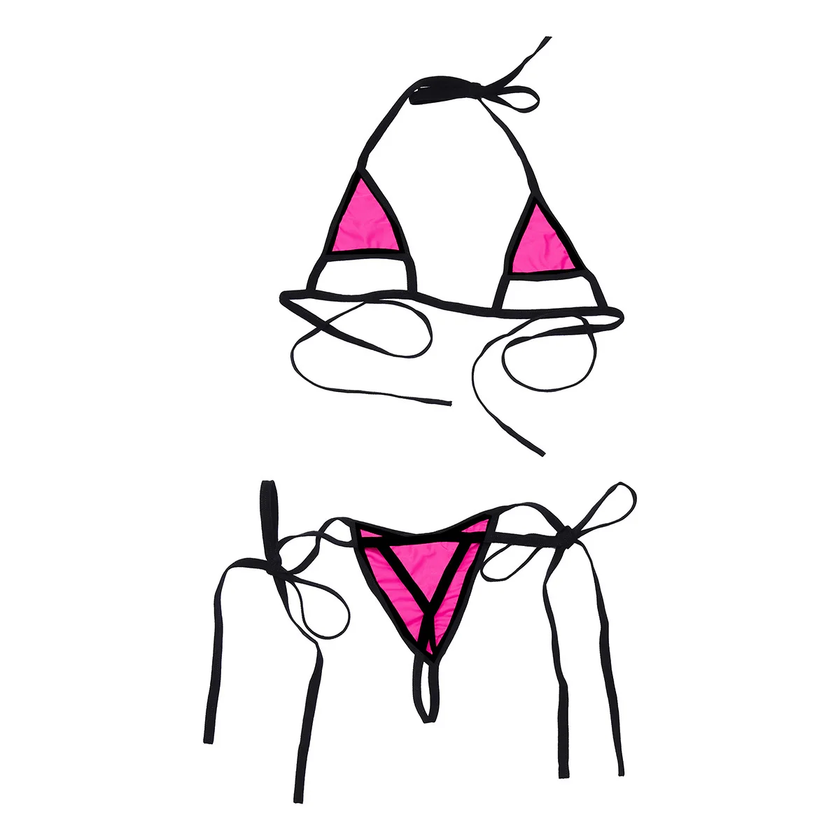 Комплект женского нижнего белья из 2 предметов, ремешки, уздечка, сексуальный популярный топ с завязками по бокам, Т-образный вырез сзади, открытая попа, летнее Мужское нижнее белье