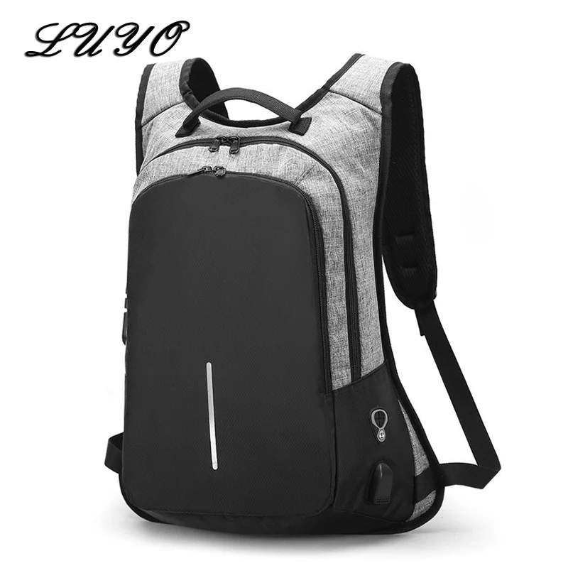 

Anti Theft USB Charging Men Laptop Backpacks For Teenagers Male Mochila Waterproof Travel Backpack Security School Bag Bagpack