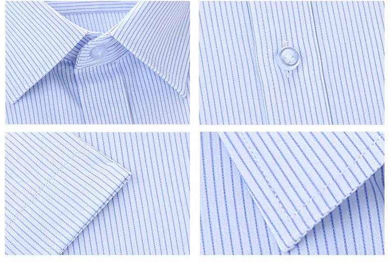 Летняя мужская рубашка из чистого хлопка, качественная, короткий рукав, мягкая, официальная, деловая, однотонная, не железная, элегантная, Рабочая Рубашка размера плюс 6XL
