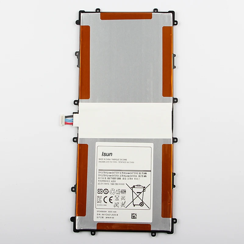 ISUN 2 шт./лот батарея для samsung Google Nexus 10 GT-P8110 HA32ARB SP3496A8H Замена батареи планшета 9000mA