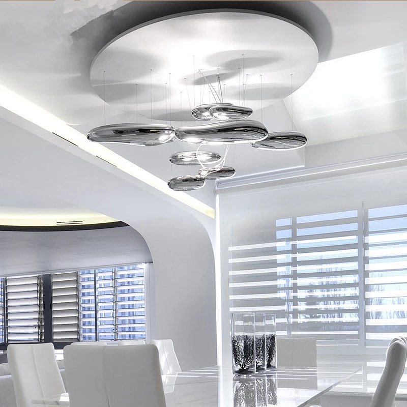  Wonderland Water Drops Silver Glass Stone LED Pendant Lamp New Indoor Home Lighting Decoration Luxu - 33023350464
