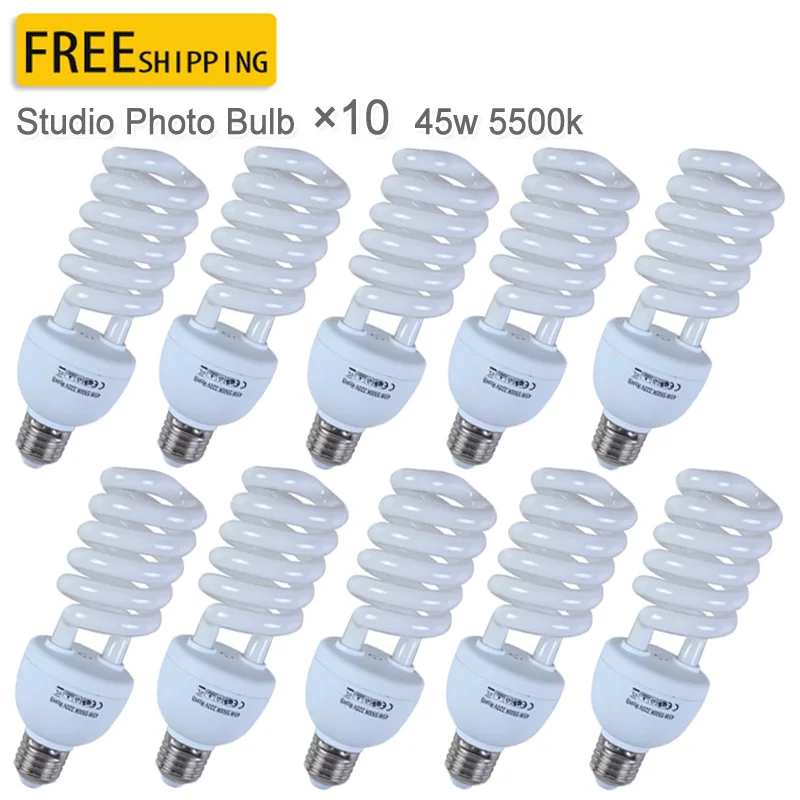 

10PCS Pro E27 220V 45W 5500K Photo Video Bulb Photography Studio Light Lamp Freeshipping&Wholesale