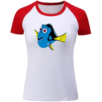 

Cute Shark Finding Nemo Regal Blue Tang Dory Nuke The Whales Design Womens Ladies Printing Graphic Tee Short Sleeve Cotton