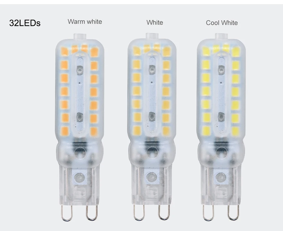 10 шт. затемняемый G9 светодиодный 220 В 110 В 14 22 32 светодиодный s 3 Вт 5 Вт 7 Вт светодиодный G9 2835SMD прожектор для замены галогенной лампы Люстра ампула Luz