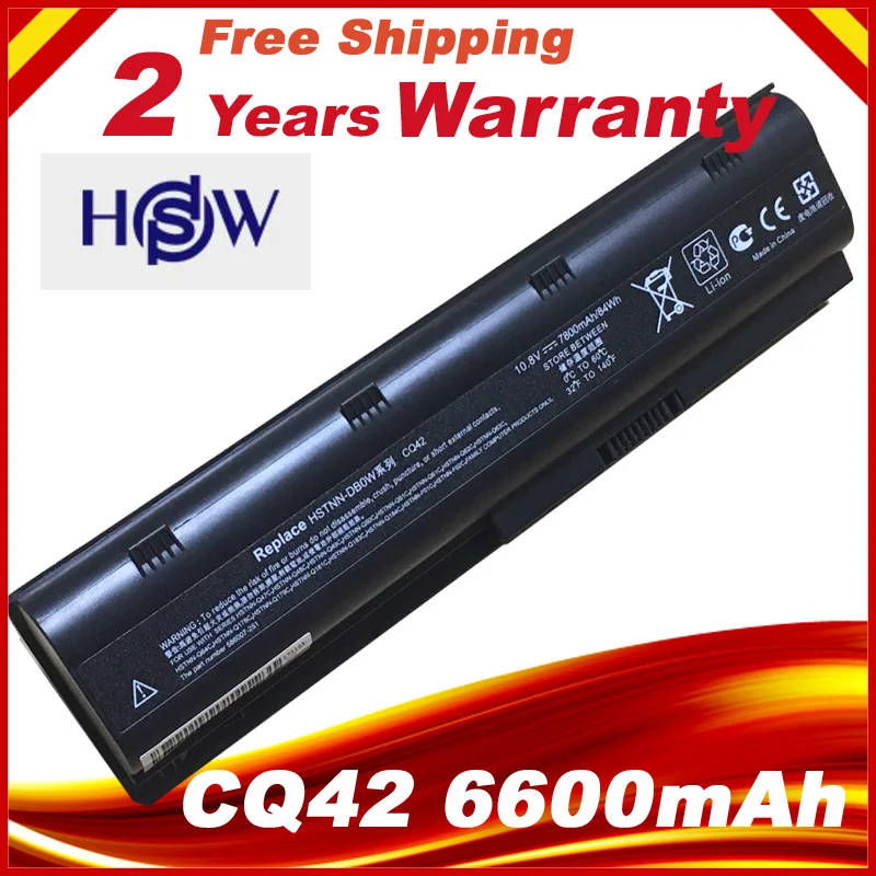 

7800mAh Laptop Battery For HP COMPAQ CQ42 CQ43 CQ56 CQ57 CQ58 CQ62 CQ72 HSTNN-DB0W HSTNN-IB0W HSTNN-LB0W HSTNN-LB0Y
