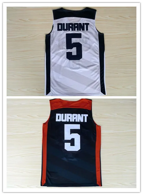 SG Free Shipping New 2014 brand men USA #5 DURRNT WHITE Throwback Stitched Basketball Jersey Plus size M-XXL TOP QUALITY | Спорт и