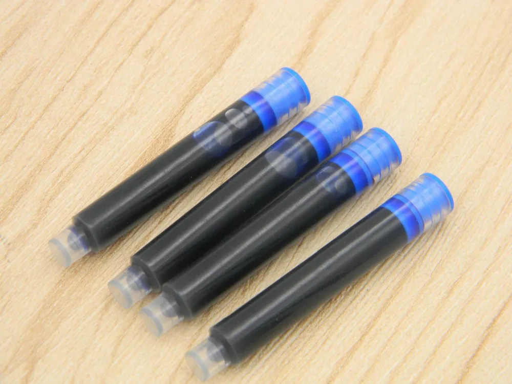 

10pc BLUE color Fountain Pen Ink refill Converter Pump 3.4mm Cartridges Pen refill