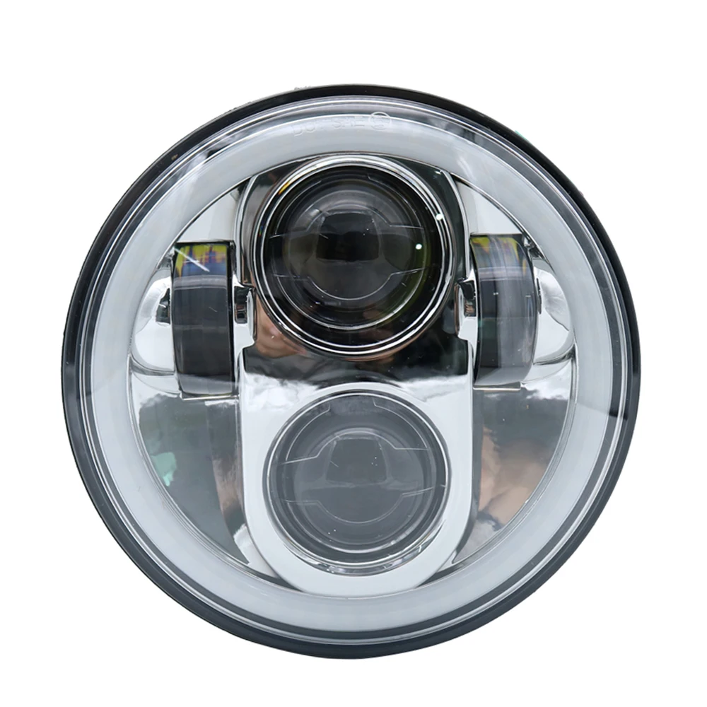 5,7" мотоцикл H4 Hi Lo луч 5 3/4" светодиодный фонарь с ангельскими глазами Halo для Sportster Iron 883 1200 Dyna FXDB
