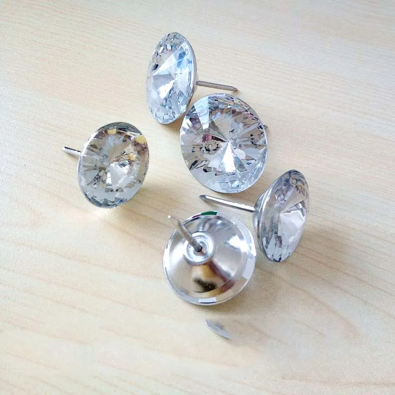 100pcs 20/25/30mm Crystal Button Decor Furniture Accessoriesin Buttons