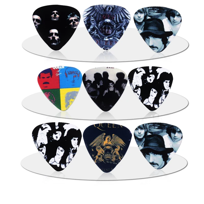 

SOACH 10pcs/Lot 0.71mm thickness guitar strap guitar parts Queen sided mixed pattern guitar picks