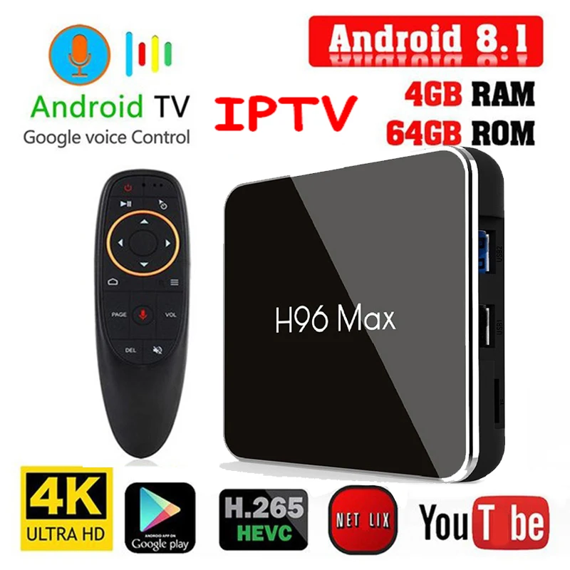 H96 maxX2 Android 8.1 TV Box Amlogic S905X2 4GB 32G/64GB dual 2.4G 5G WF USB3.0 4K Smart IPTV M3U Subscription Android TV Box TV