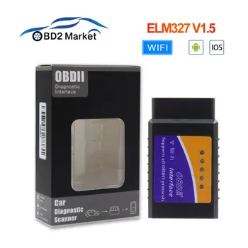 

ELM327 V1.5 WIFI diagnostic tool OBD OBD2 16Pin car diagnostics Scanner for IOS/Android elm 327 v1.5 For OBDII Protocol