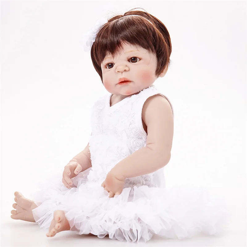 

Reborn Baby Dolls Educational Bath Toys for Children Girl Baby Doll Gift Birthday SF5512 Bebe-reborn-com-corpo-de-silicone Toys