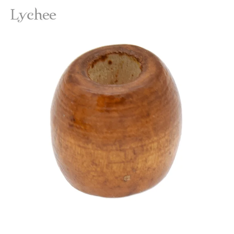 Lychee 20 шт./лот мульти Цвет древесины, подвязанные лентой, с объемной волной, дредлоки, для увеличения объема, бусины Зажимная манжета ювелирных изделий для Для мужчин Для женщин