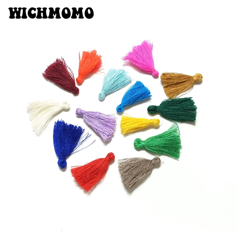 

100 Pieces 30mm Colorful Cotton Tassels Mixed Color Charms Pendants for DIY Earring Jewelry Accessories PJ355