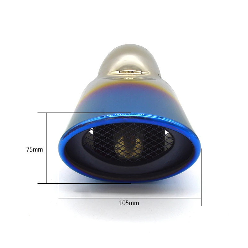 Универсальный автомобильный глушитель наконечник из нержавеющей стали, хромированная отделка, модифицированный Автомобильный задний хвост, аксессуары для горла