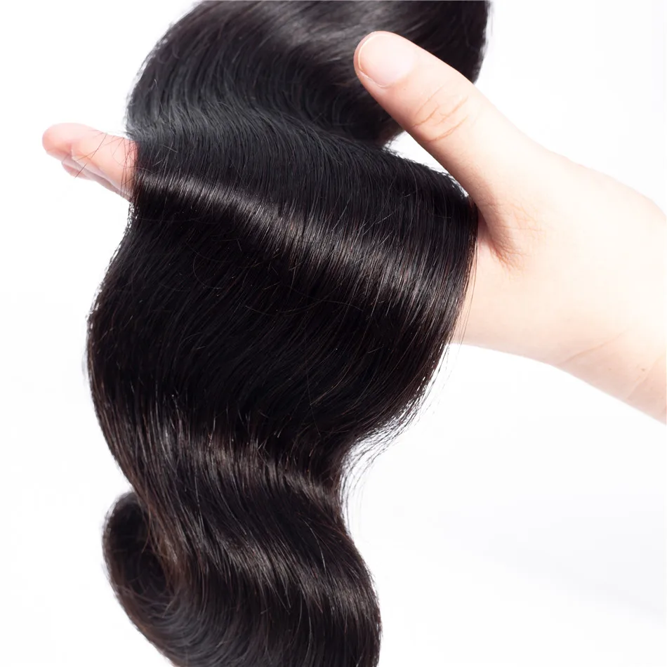 Объемные волнистые пучки бразильских локонов плетение пучков человеческих волос 28 30 дюймов пучки двойной уток не Реми Натуральный Цвет наращивание волос