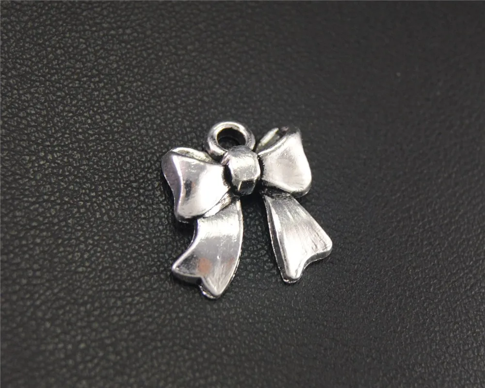 

20pcs Silver Color Bow Bowtie Charm Pendant DIY Necklace Bracelet Bangle Findings 17x19mm A1952