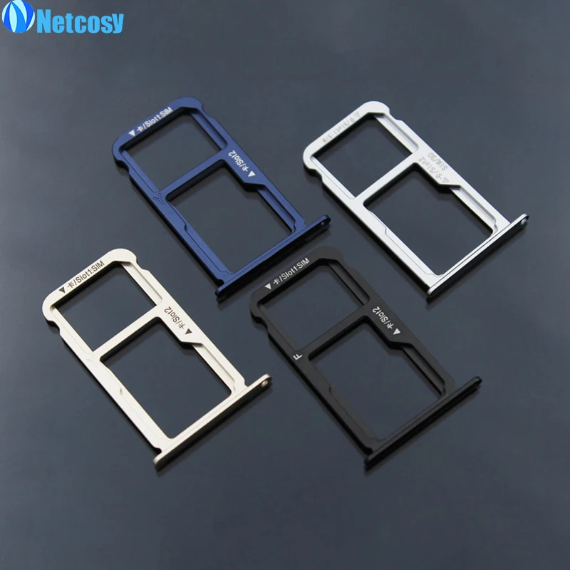 

Netcosy New SIM Card Tray Holder With Micro SD Card Tray Slot Holder replacement Parts For Huawei Honor 8 Blue/Grey/Gold/Black