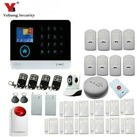 

YoBang Security Wireless Home Alarm Security SystemWireless Camera Automatic Dial Door Sensor With Wireless Alarm Smoke Detector
