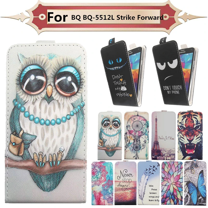 

Fashion 11 Colors Cartoon Pattern Up and Down Flip PU Leather Case For BQ BQ-5512L Strike Forward