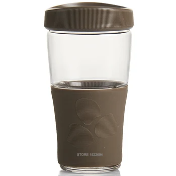 

Reinforced Cup Heat Insulated Teacups Coffee Cup 500ML with Silicon Protect Leakproof Sport Camping Travel Cup Option Colors