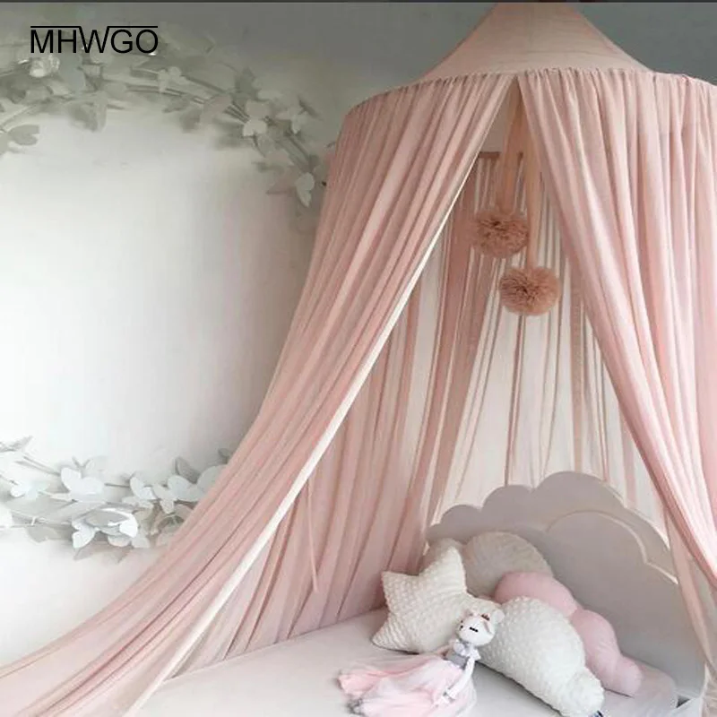 

MHWGO Crib Netting Baby Bed Children Room Hung Dome Mosquito Net Baby Room Decor Baby Mosquito Net Photography Props Bed Curtain