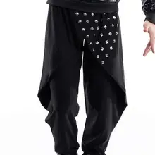 Мужские штаны для певицы для сцены с заклепками брюки Гарун для мальчиков одежда певицы 27-36