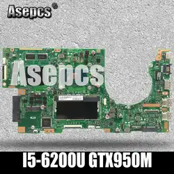 Asepcs K501UX материнская плата для ноутбука ASUS K501UX K501UB K501U K501 Тесты Оригинал материнская плата DDR3 4G Оперативная память I5-6200U GTX950M EDP