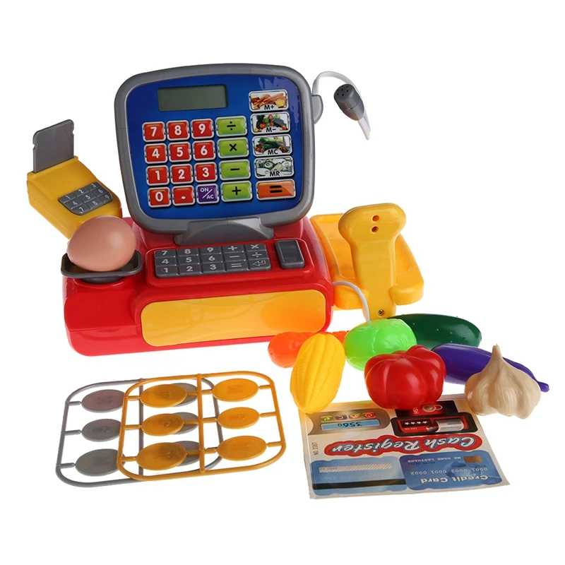 

Cash Register with Scanner Weighing Scale Electronic Toy Play Pretend For Kid New
