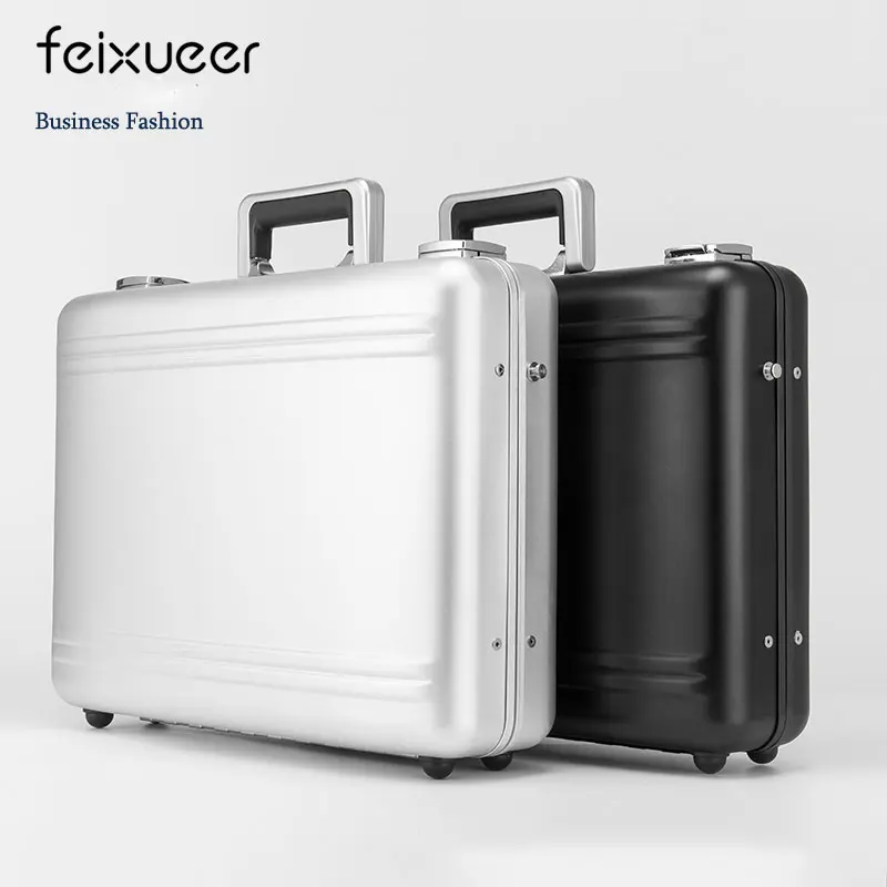 feixueer Luxury Aluminium Magnesium Alloy Briefcase 14 inch Business